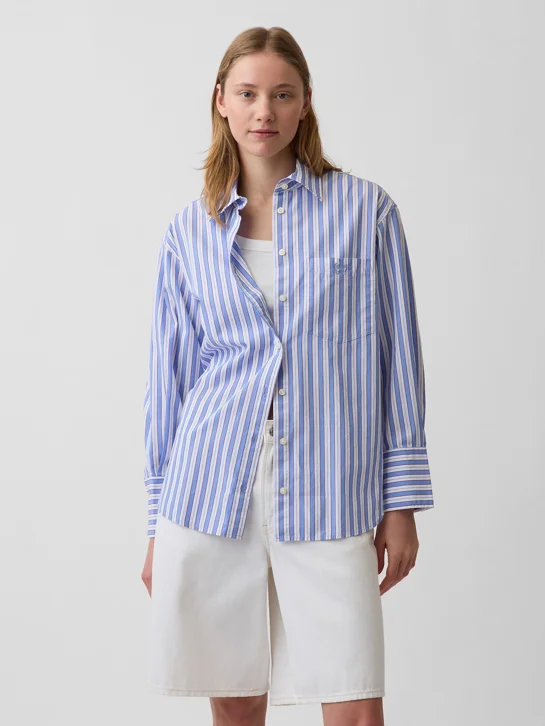 GAP Áo Sơ Mi Tay Dài Nữ - Big Shirt