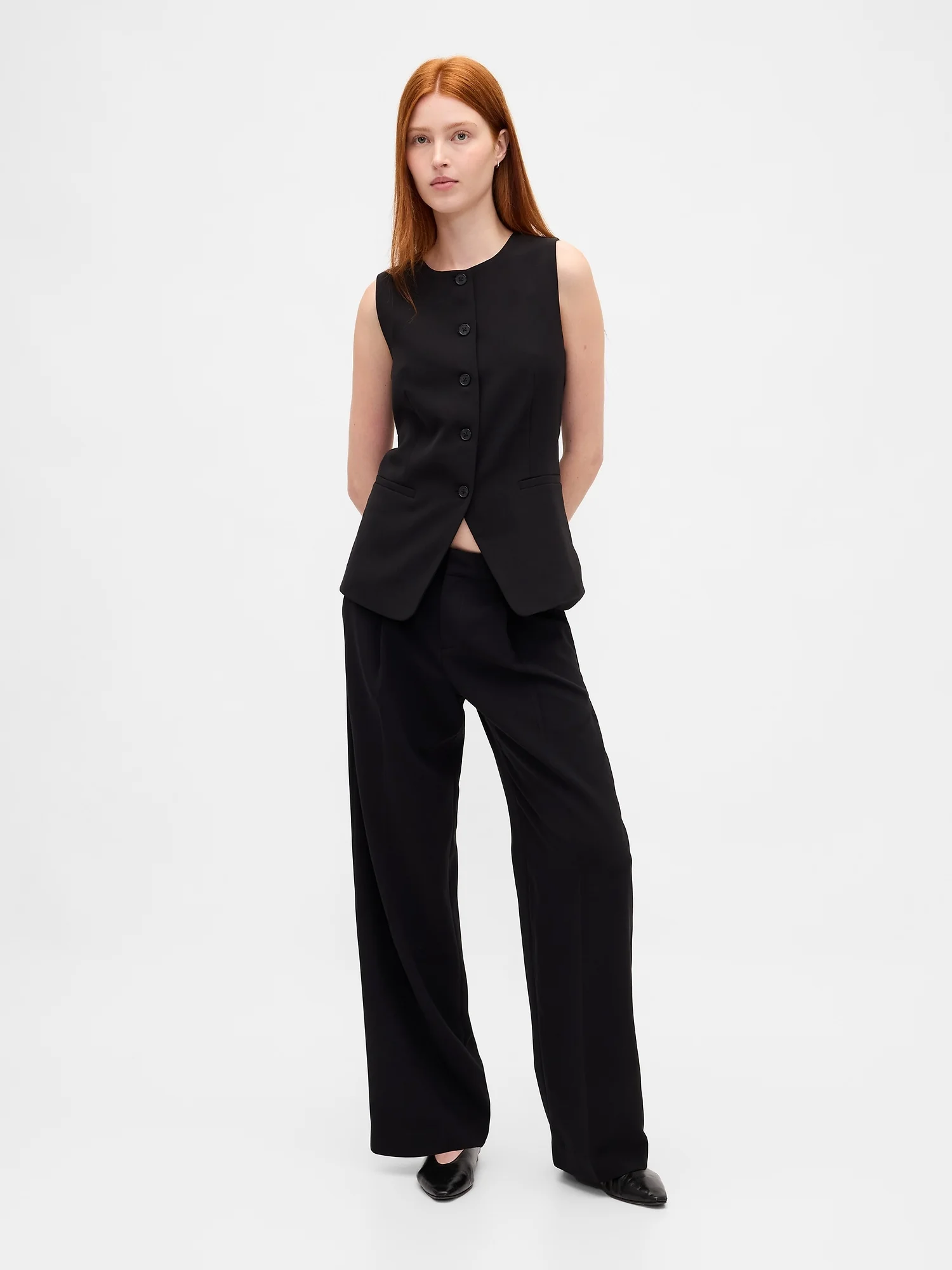 GAP Quần Dài Nữ - Wide Leg