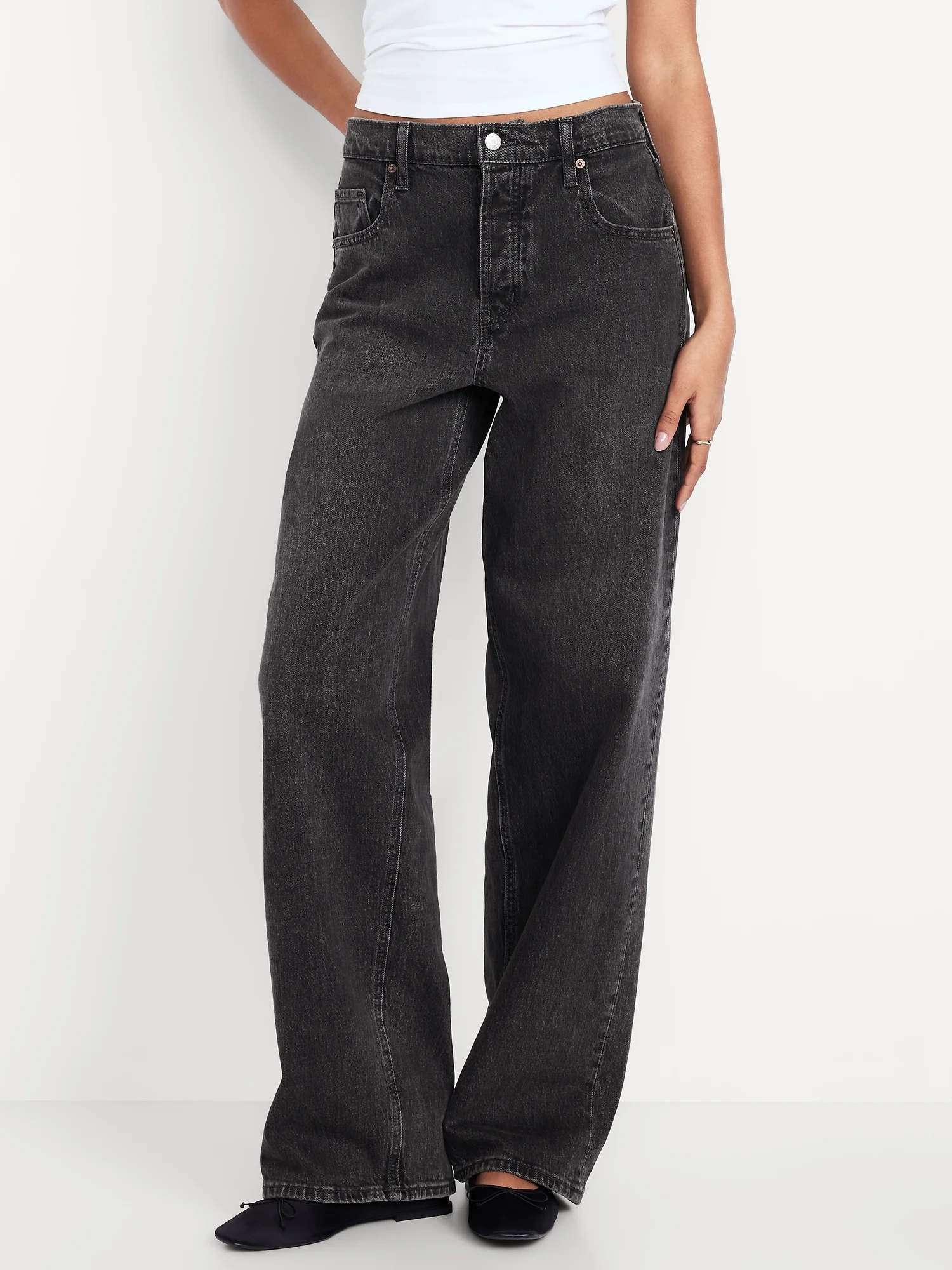 OLD NAVY Quần Jean Dài Nữ - Wide Leg