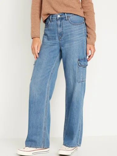 OLD NAVY Quần Jean Nữ Ống Rộng