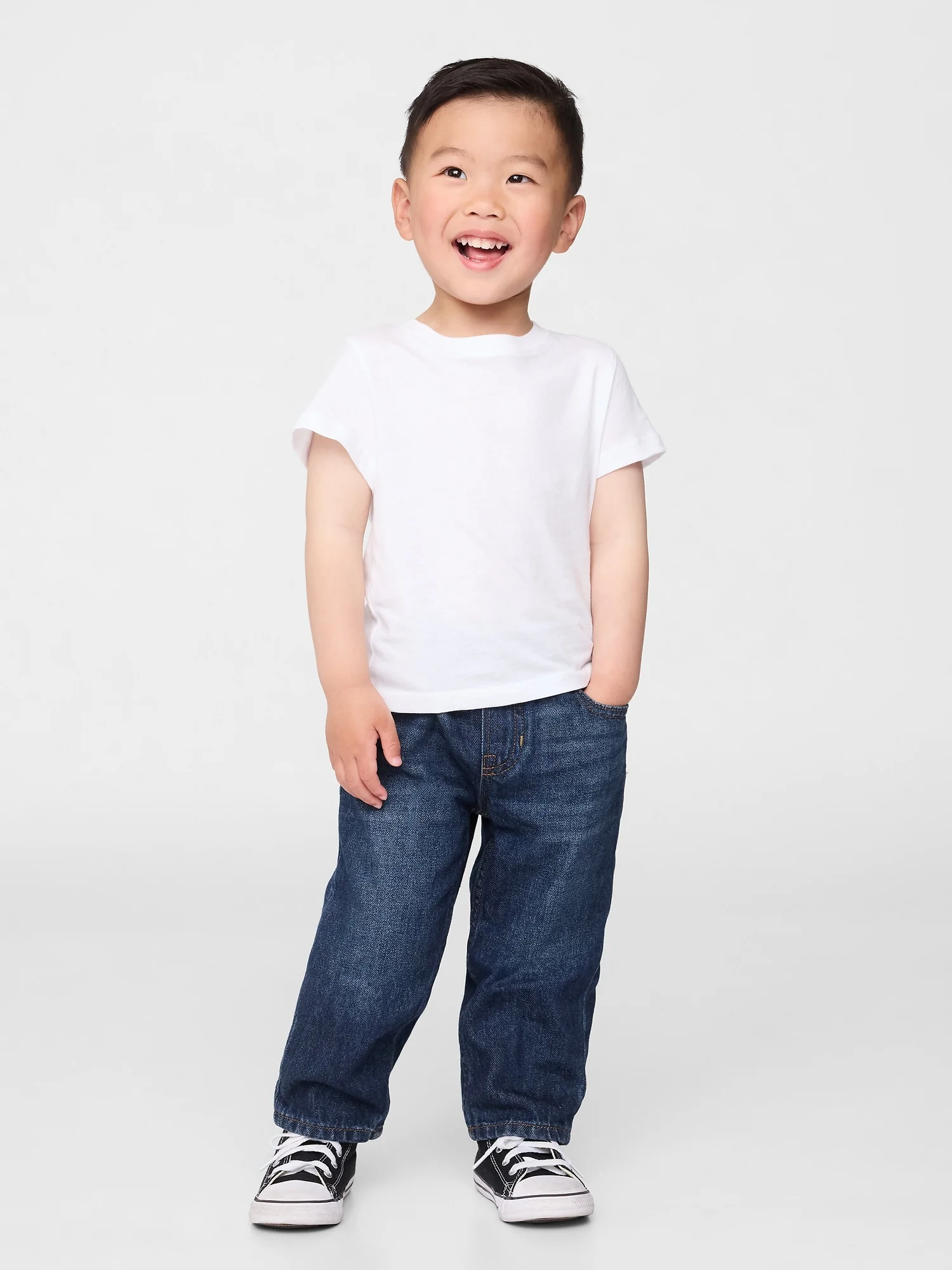 GAP Quần Dài Denim Em Bé Trai Toddler - Baggy