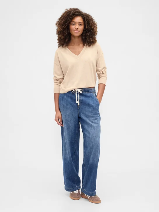 GAP Quần Jeans Nữ - Wide Leg