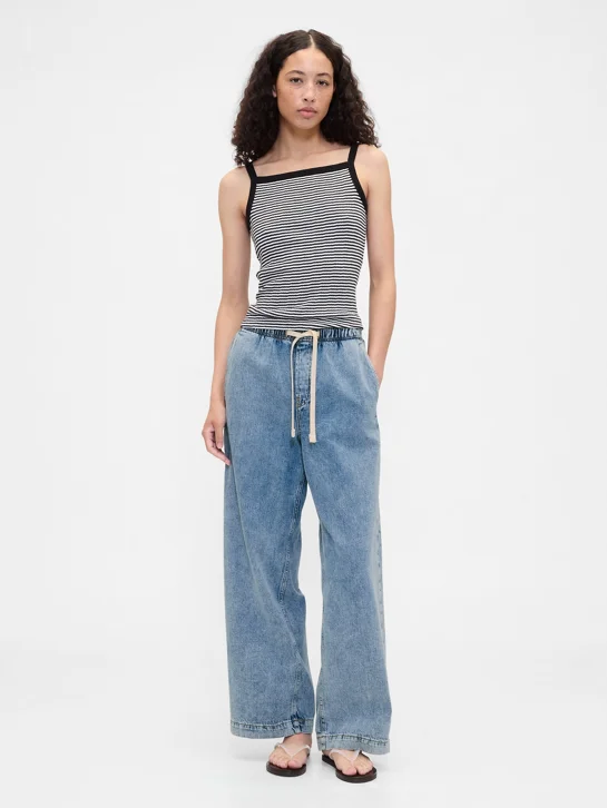 GAP Quần Jeans Dài Nữ - Wide Leg