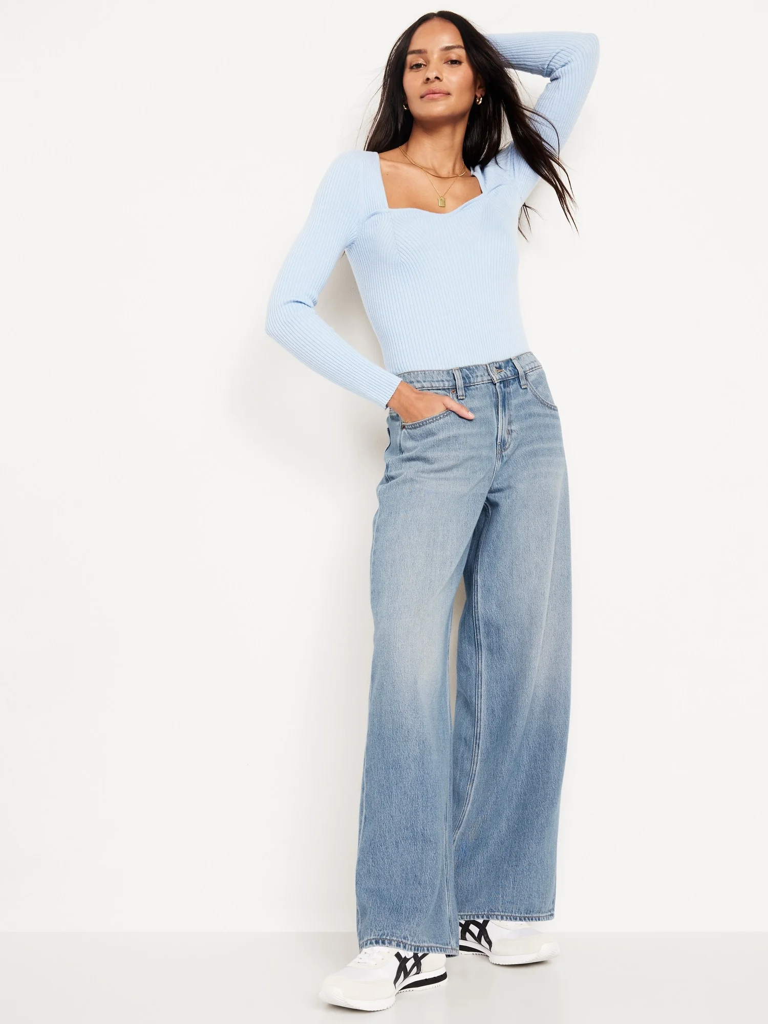 OLD NAVY Quần Jean Baggy Ống Rộng Nữ