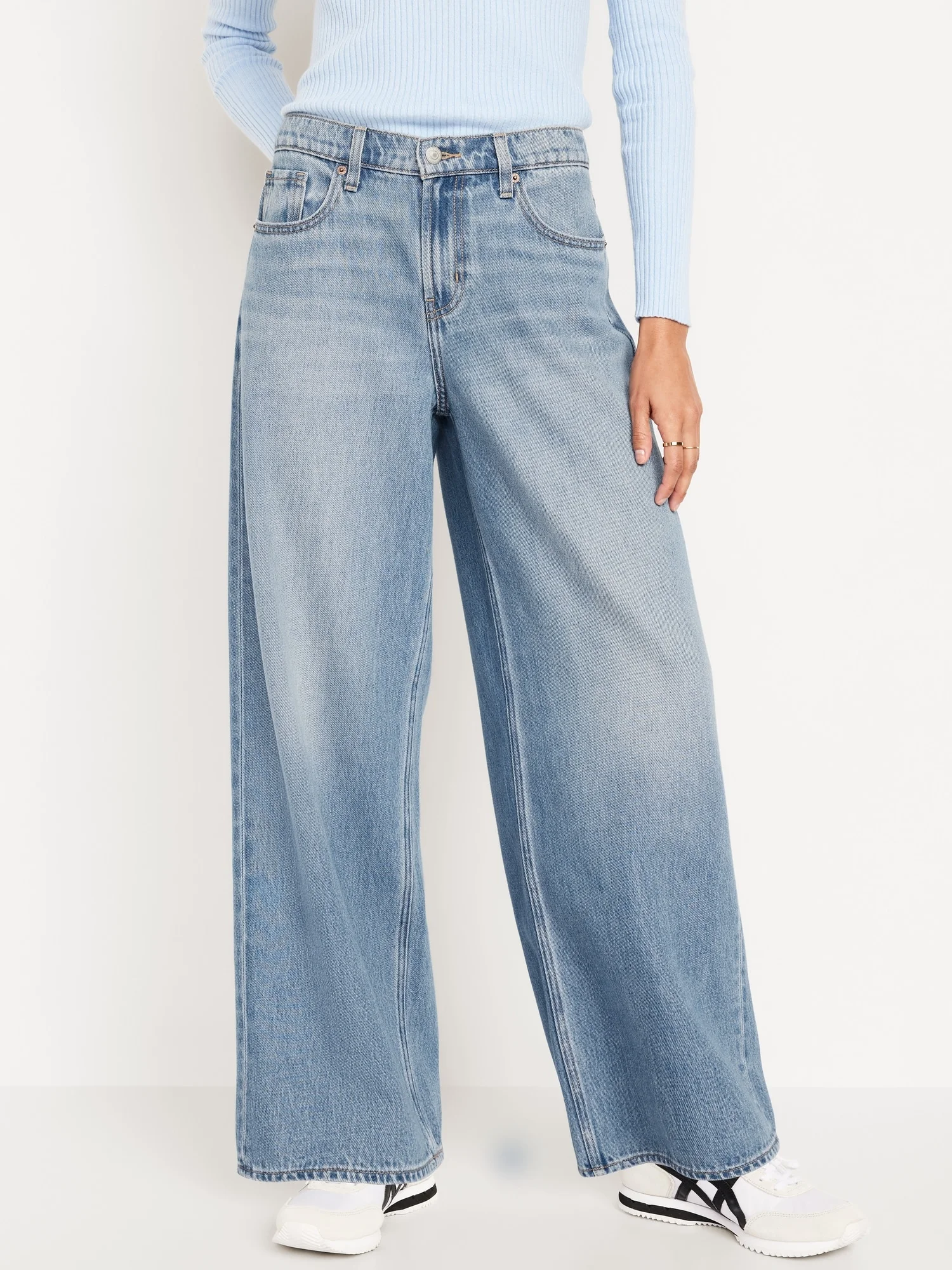 OLD NAVY Quần Jean Baggy Ống Rộng Nữ