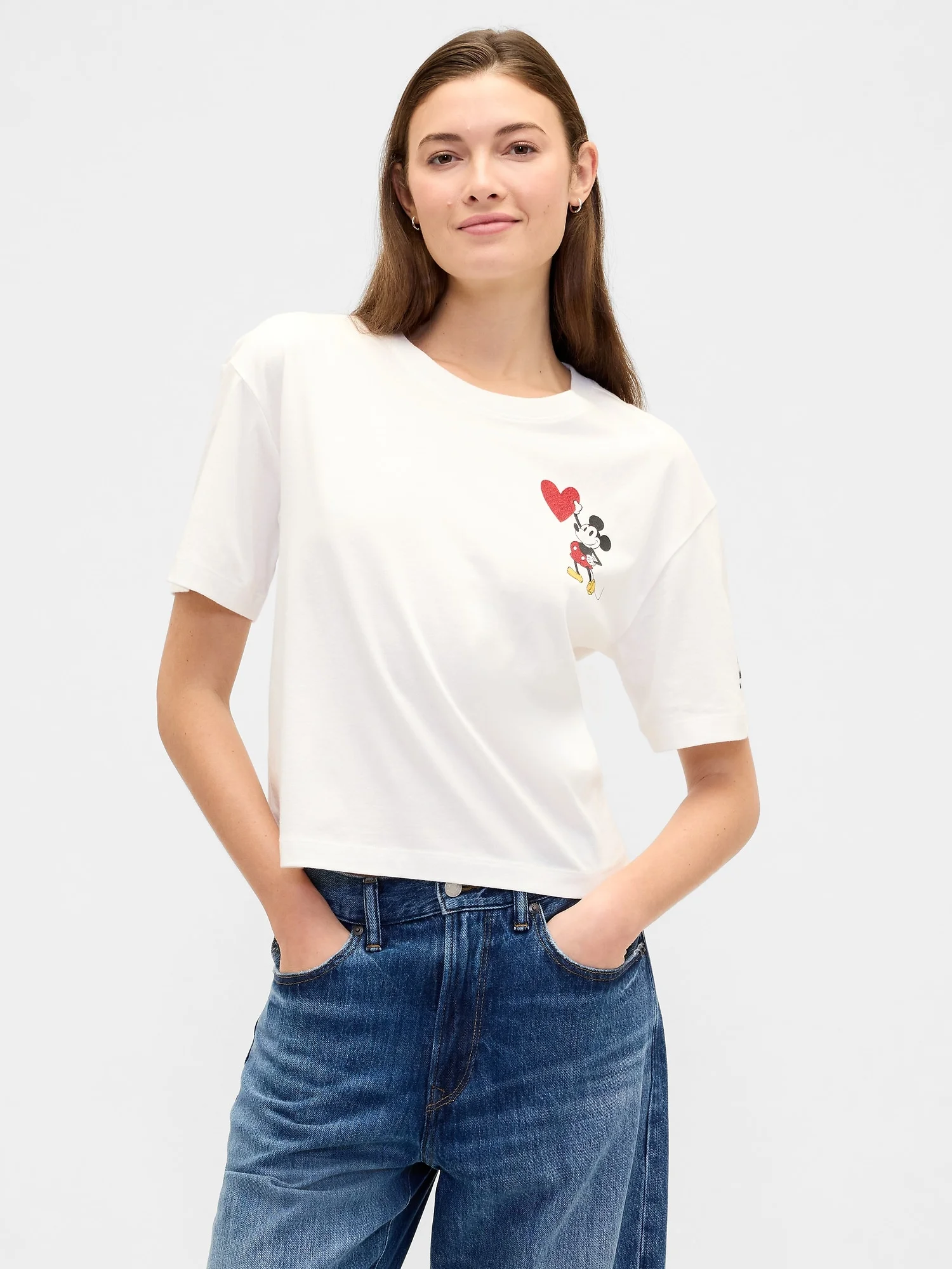 GAP Áo Thun Tay Ngắn Nữ