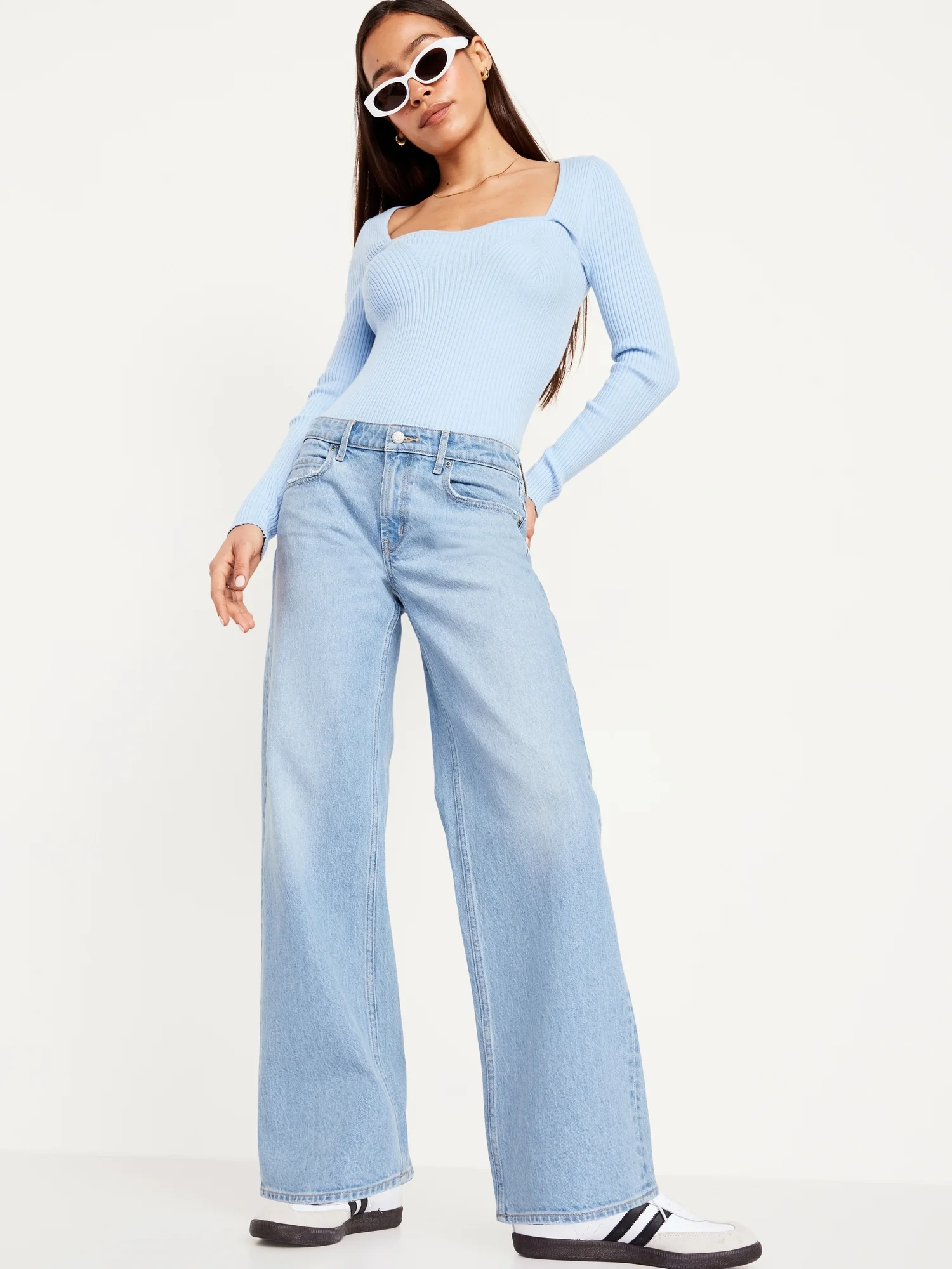 OLD NAVY Quần Jean Ống Rộng Nữ