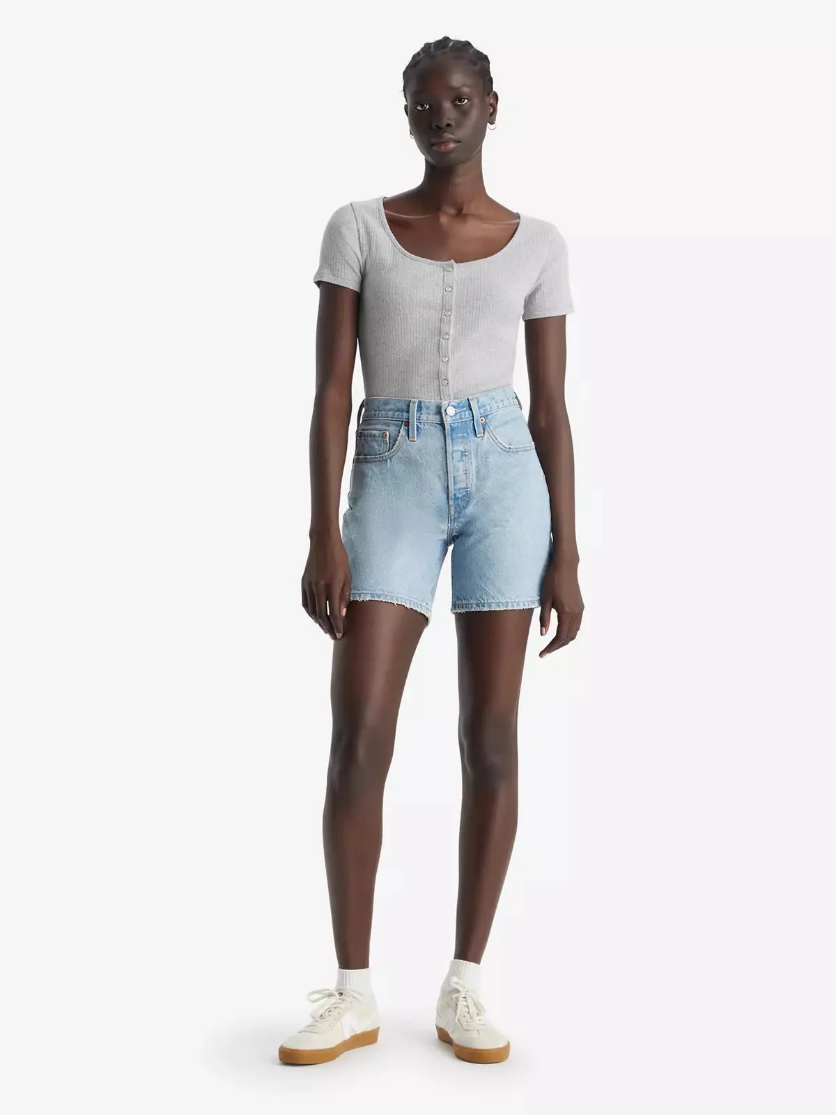 LEVI'S Quần Jeans Nữ Ngắn - Mid Length 501