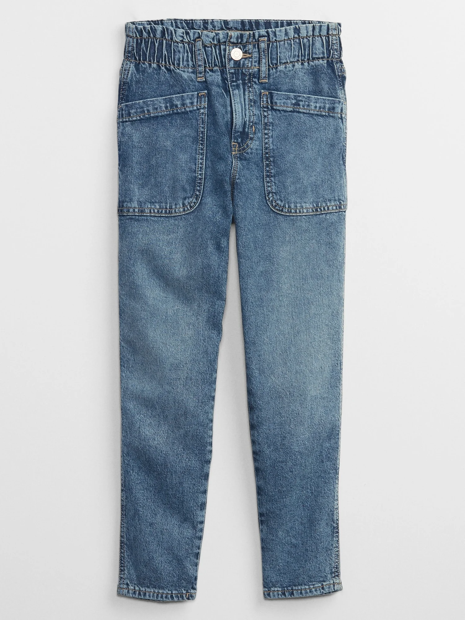 GAP Quần Jeans Dài Bé Gái - Mid Rise Mom