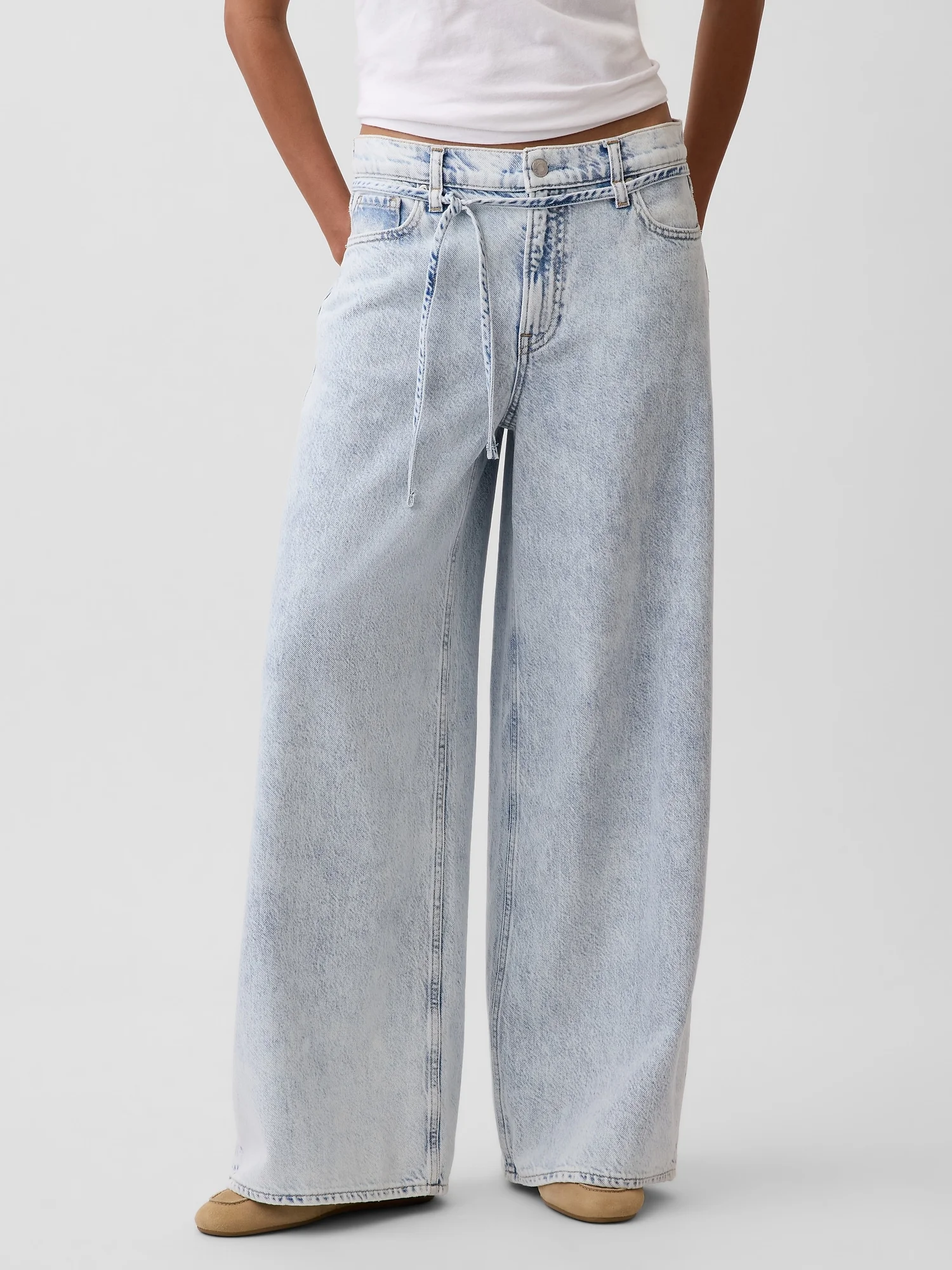GAP Quần Jeans Dài Nữ - Baggy