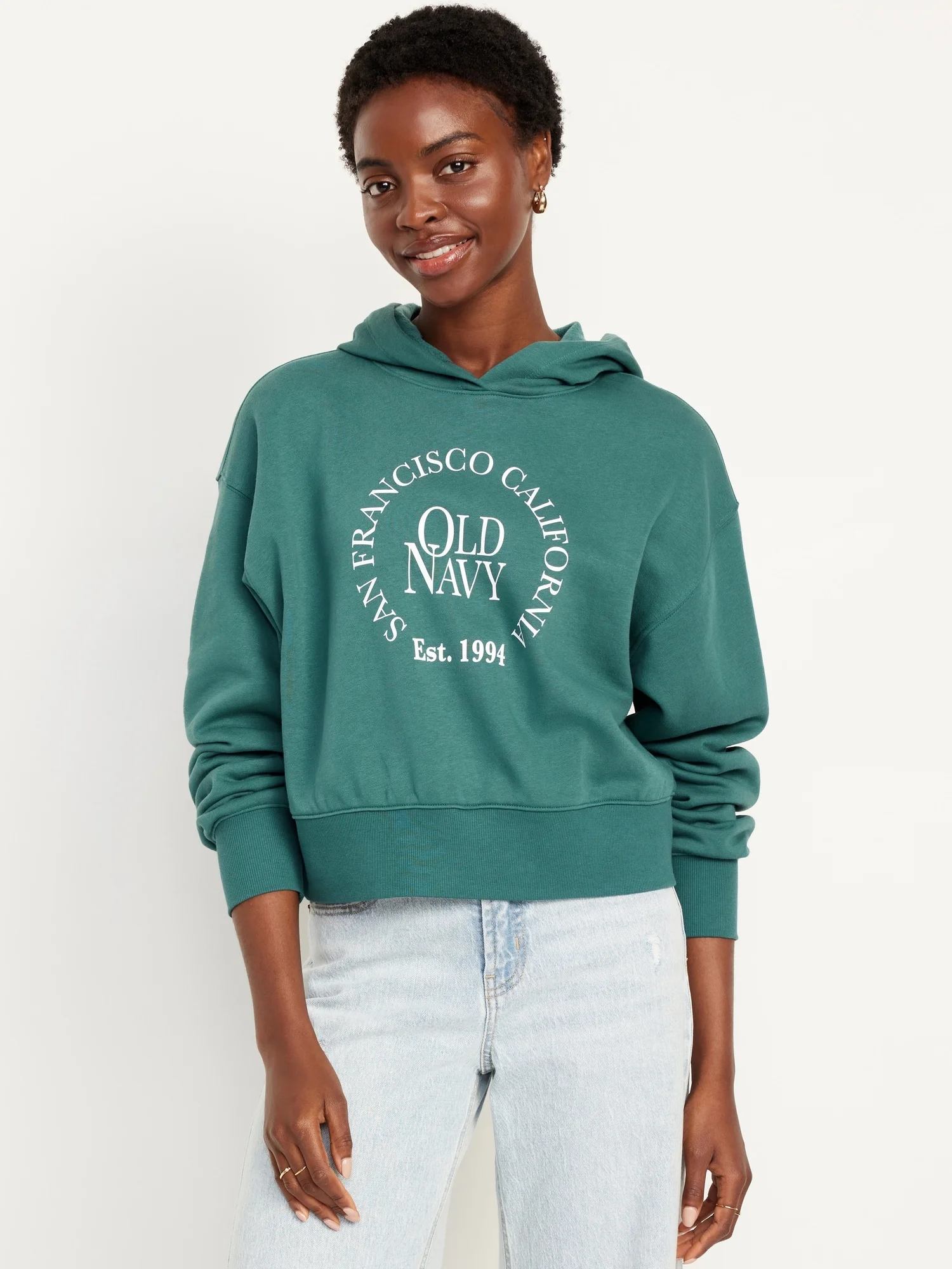 OLD NAVY Áo Hoodie Nữ Oversized Logo Hoodie