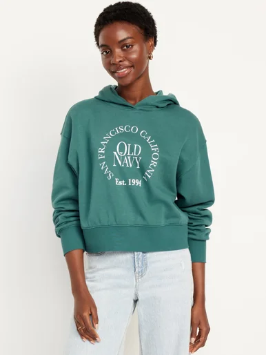 OLD NAVY Áo Hoodie Nữ Oversized Logo Hoodie