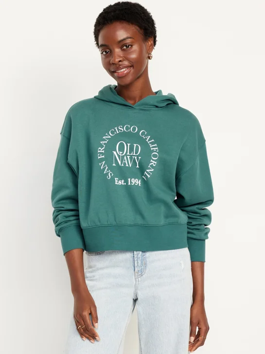 OLD NAVY Áo Hoodie Nữ Oversized Logo Hoodie