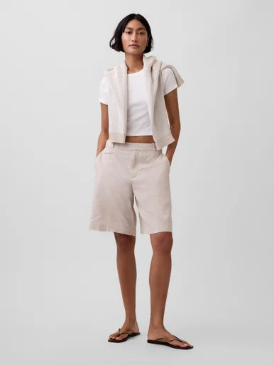 GAP Quần Short Vải Nữ