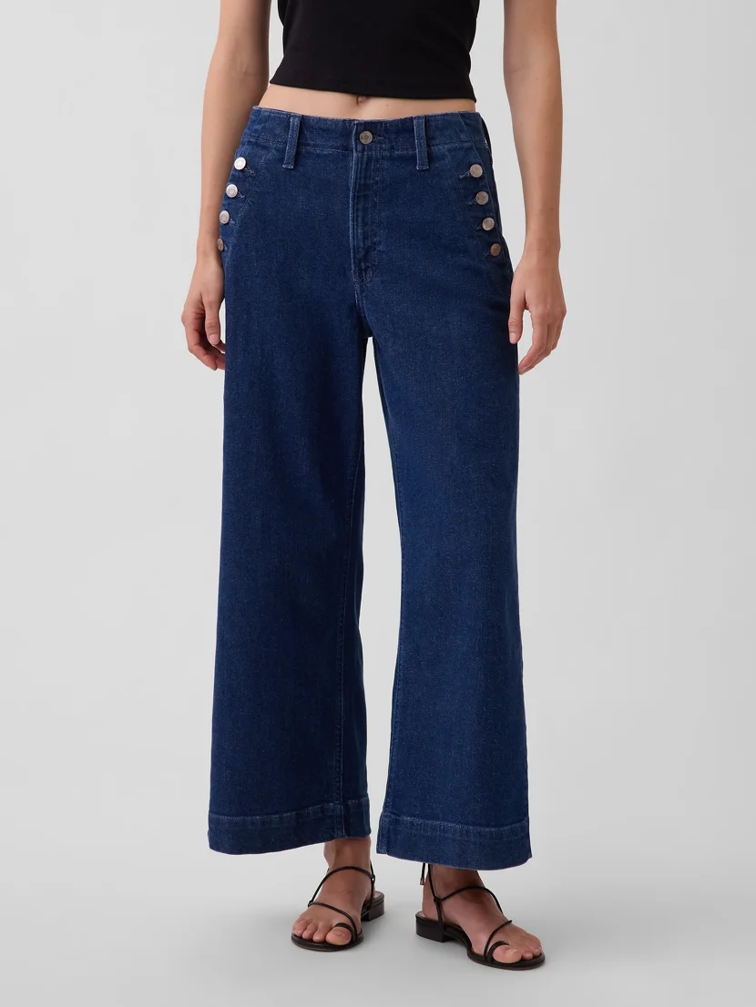 GAP Quần Jeans Nữ - Wide Leg