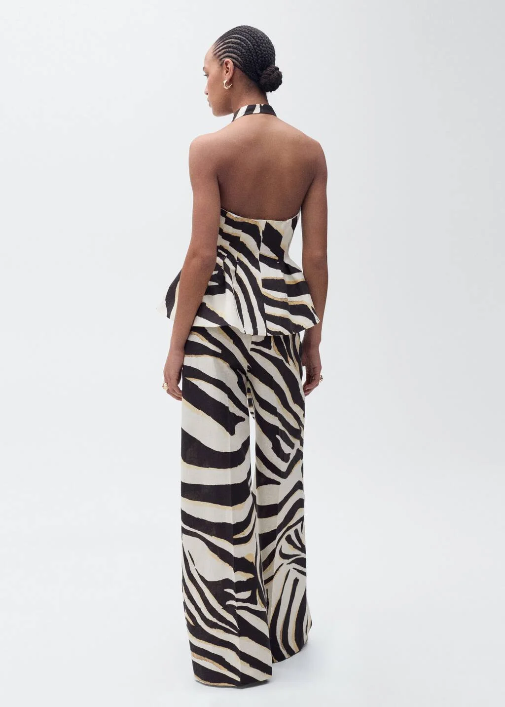 MANGO Quần Dài Nữ Zebra