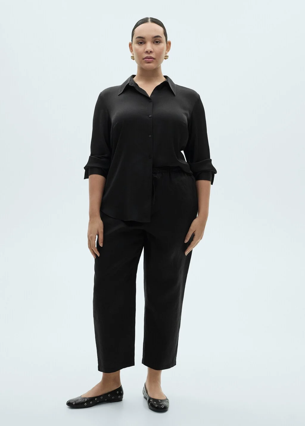 MANGO Quần Dài Nữ Linen