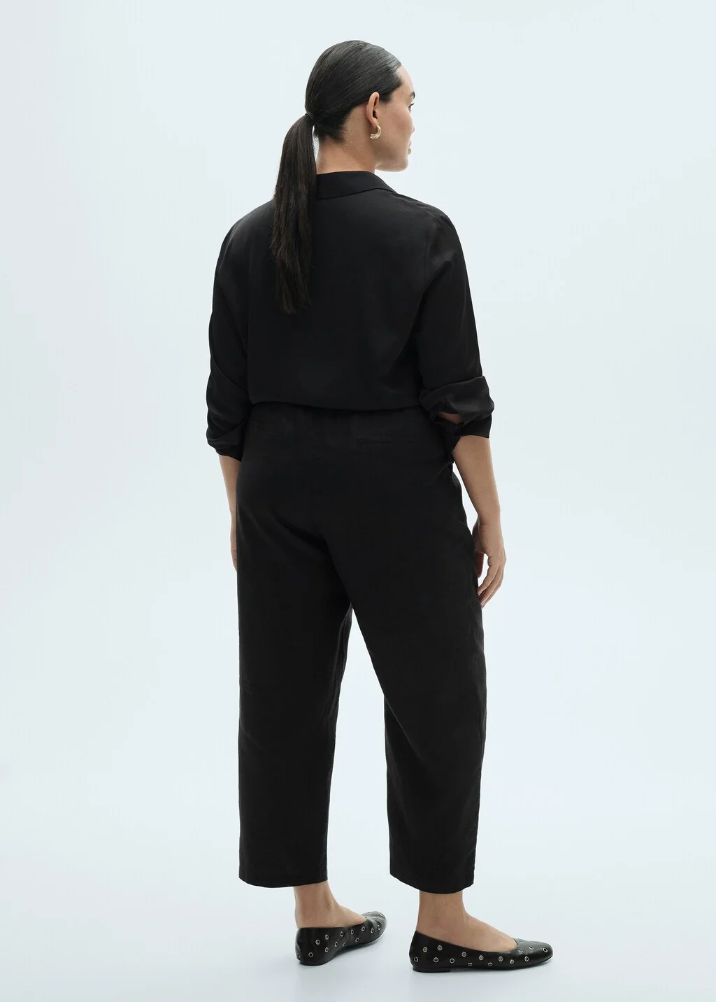 MANGO Quần Dài Nữ Linen