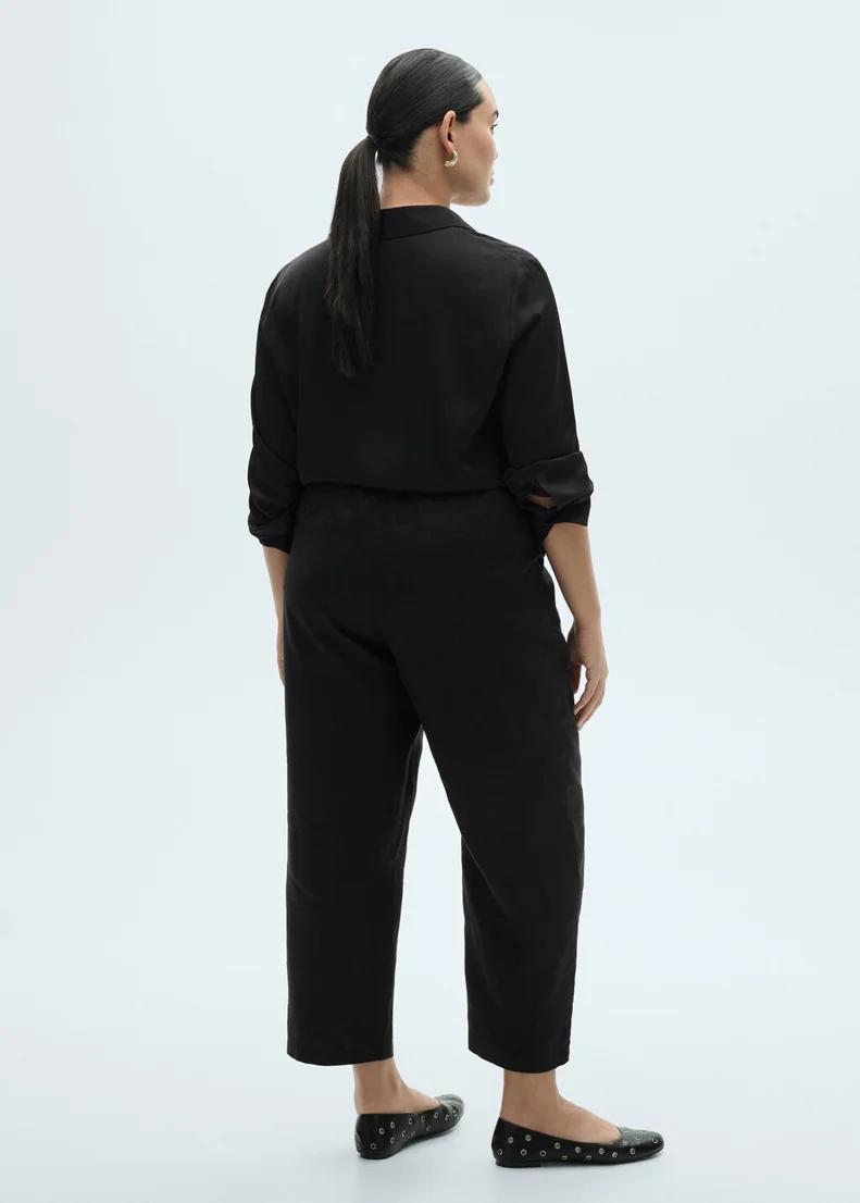 MANGO Quần Dài Nữ Linen