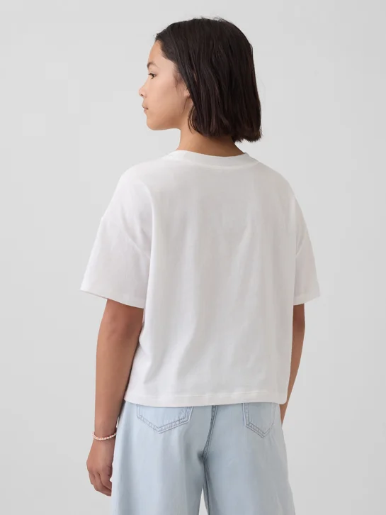 GAP Áo Thun Tay Ngắn Bé Gái - Oversized