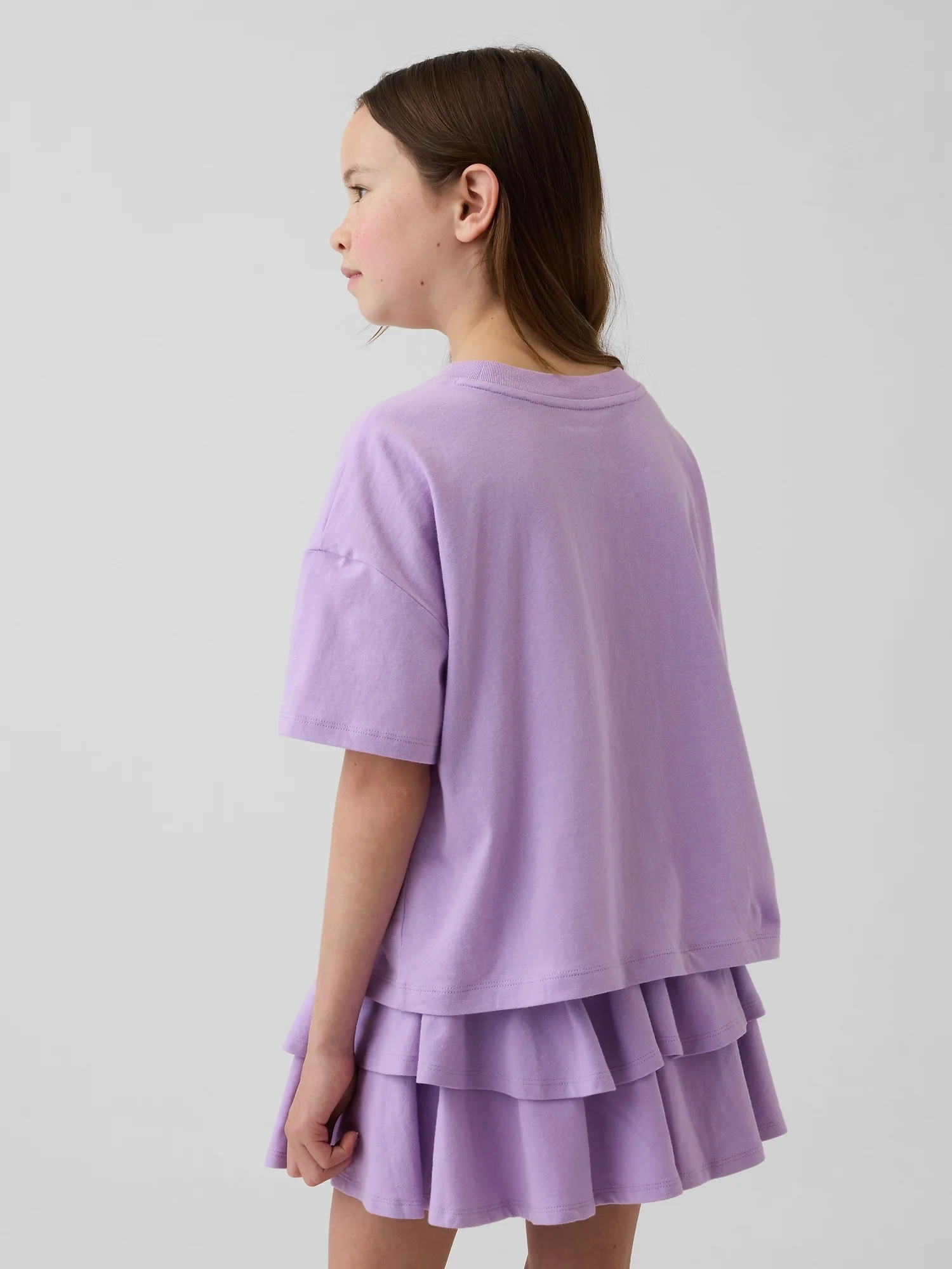 GAP Áo Thun Tay Ngắn Bé Gái - Oversized