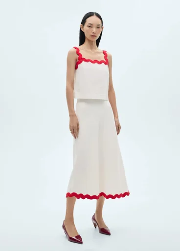 MANGO Chân Váy Nữ Trim