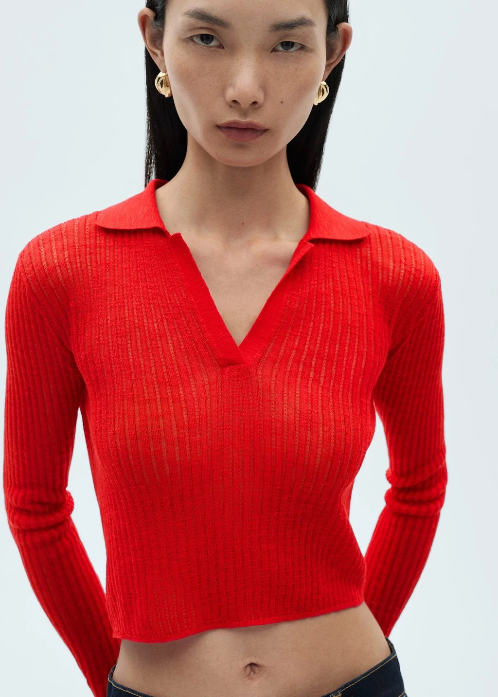 MANGO Áo Polo Nữ Polca