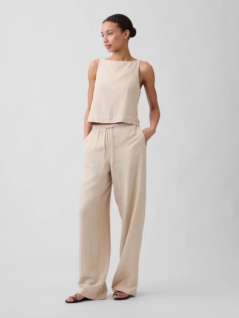GAP Quần Vải Dài Nữ - Wide Leg
