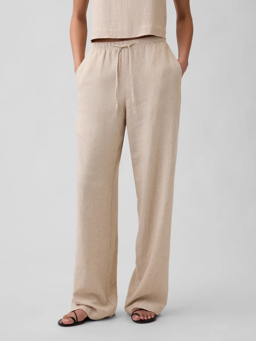 GAP Quần Vải Dài Nữ - Wide Leg