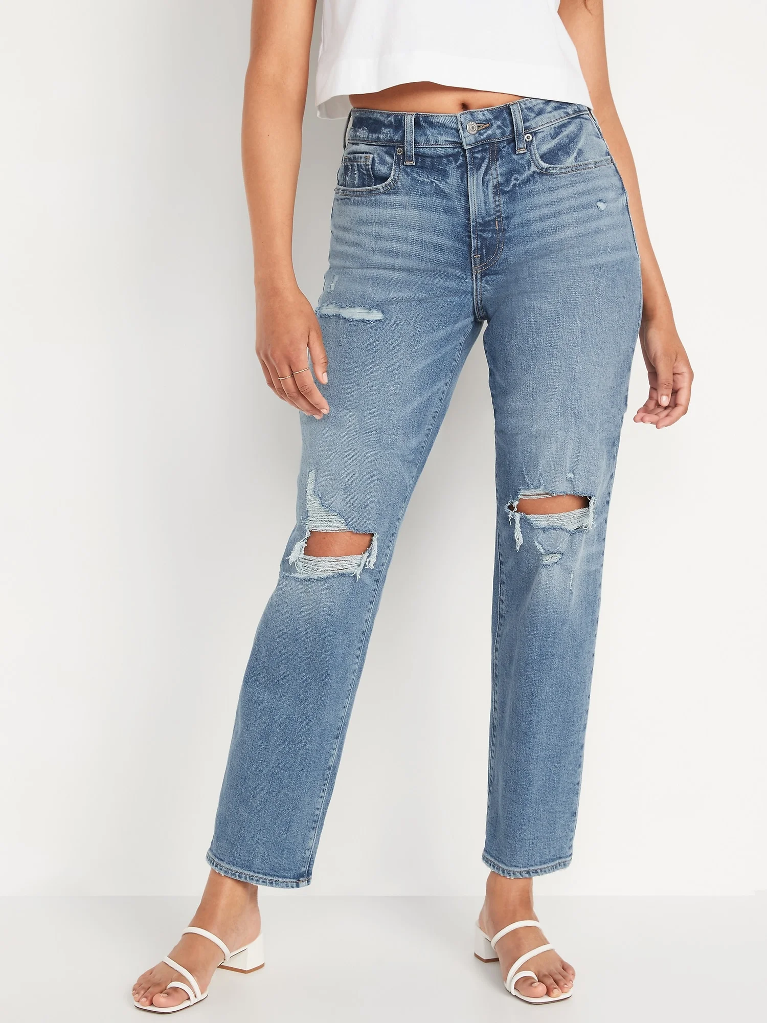 OLD NAVY Quần Jean Ống Đứng Nữ