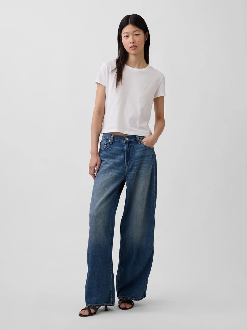 GAP Quần Jeans Dài Nữ - Baggy