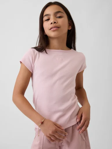 GAP Áo Thun Tay Ngắn Bé Gái