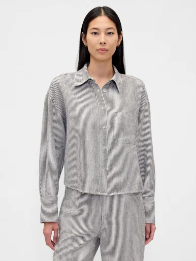 GAP Áo Sơ Mi Tay Dài Nữ - Oversized