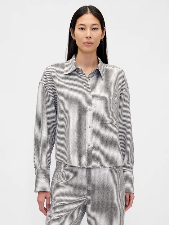 GAP Áo Sơ Mi Tay Dài Nữ - Oversized