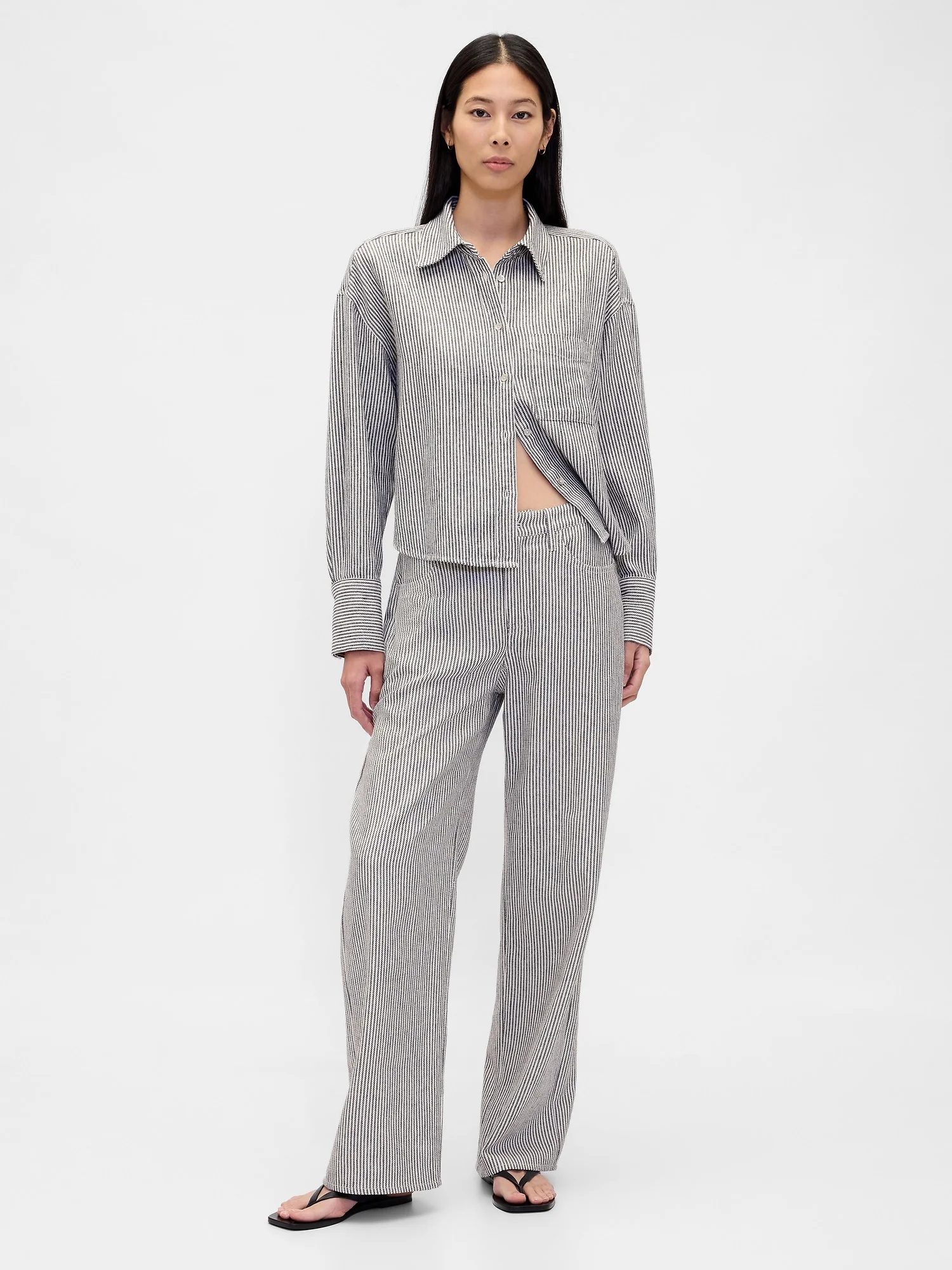 GAP Áo Sơ Mi Tay Dài Nữ - Oversized