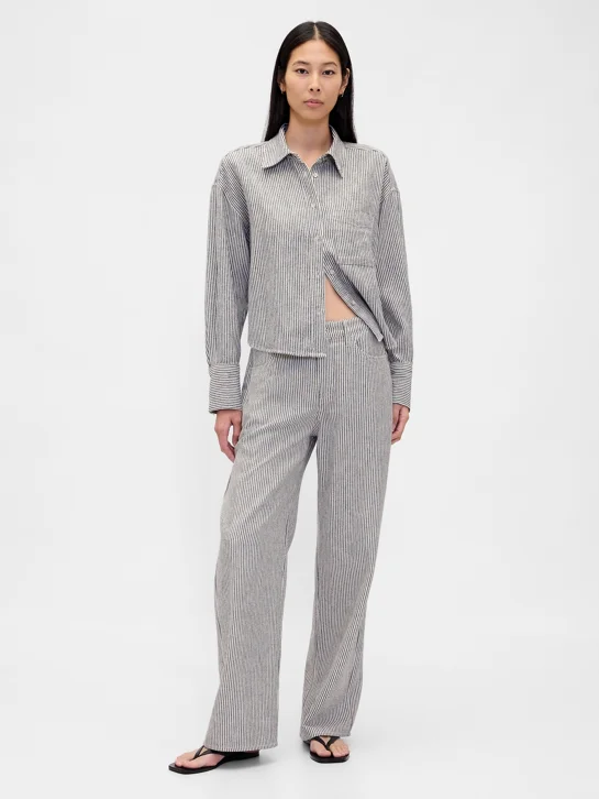 GAP Áo Sơ Mi Tay Dài Nữ - Oversized