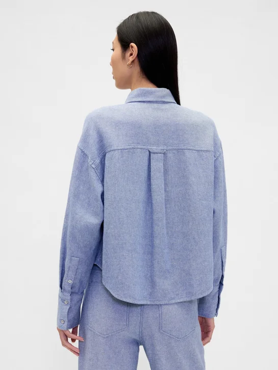 GAP Áo Sơ Mi Tay Dài Nữ - Oversized