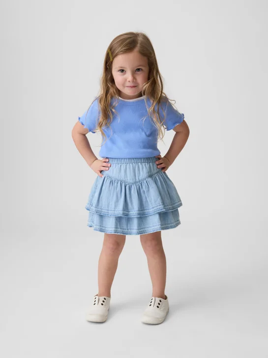 GAP Chân Váy Jeans Em Bé Gái Toddler