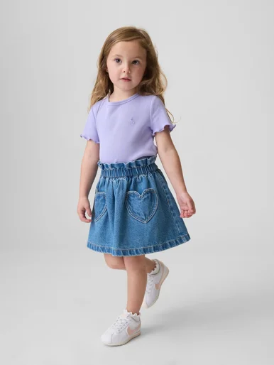 GAP Chân Váy Denim Em Bé Gái Toddler