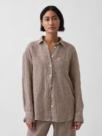 GAP Áo Sơ Mi Tay Dài Nữ - Oversized