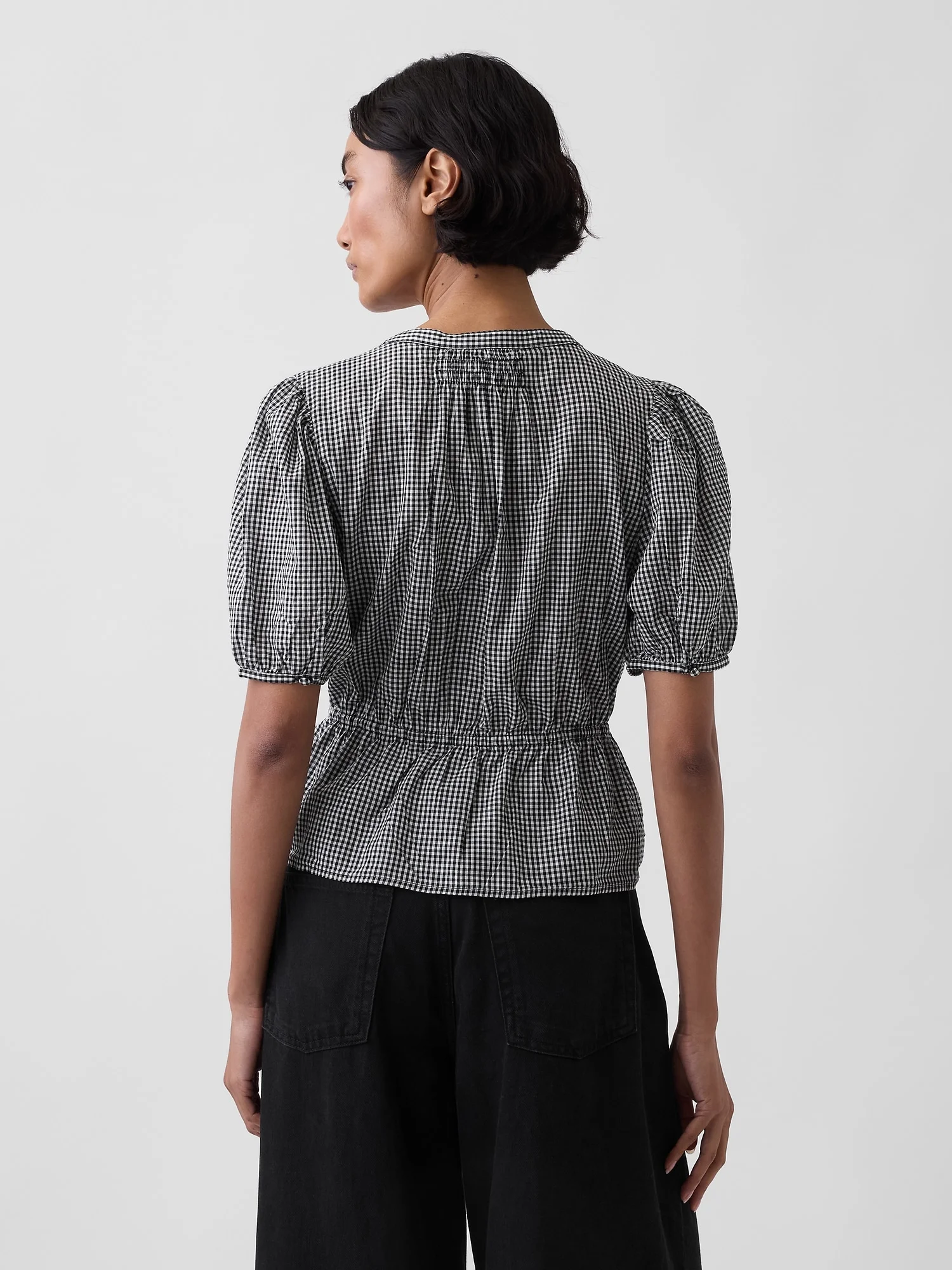 GAP Áo Sơ Mi Tay Ngắn Nữ