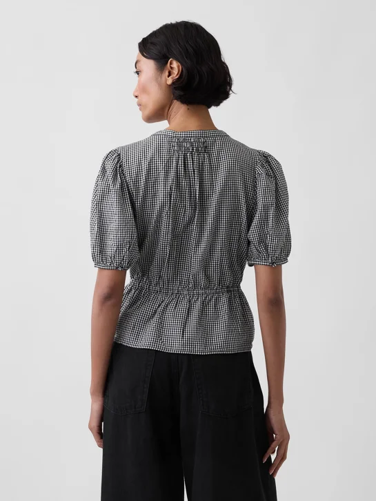 GAP Áo Sơ Mi Tay Ngắn Nữ
