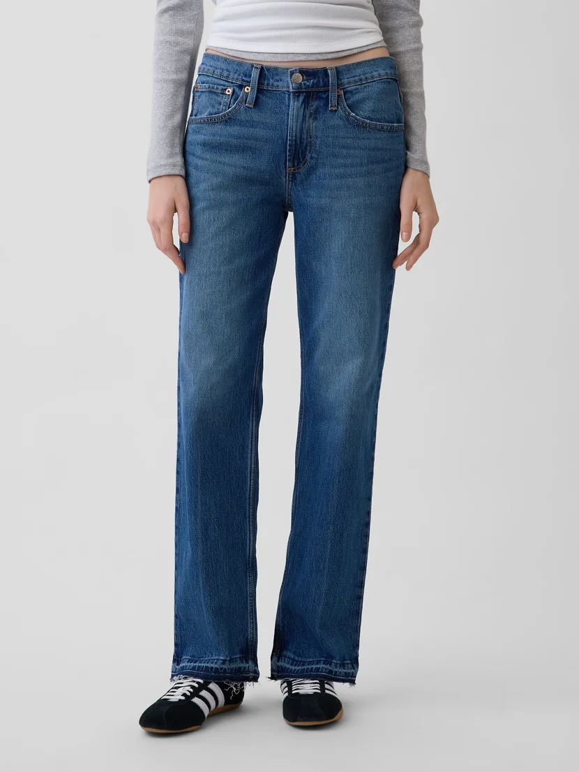GAP Quần Jeans Dài Nữ - Relaxed Straight