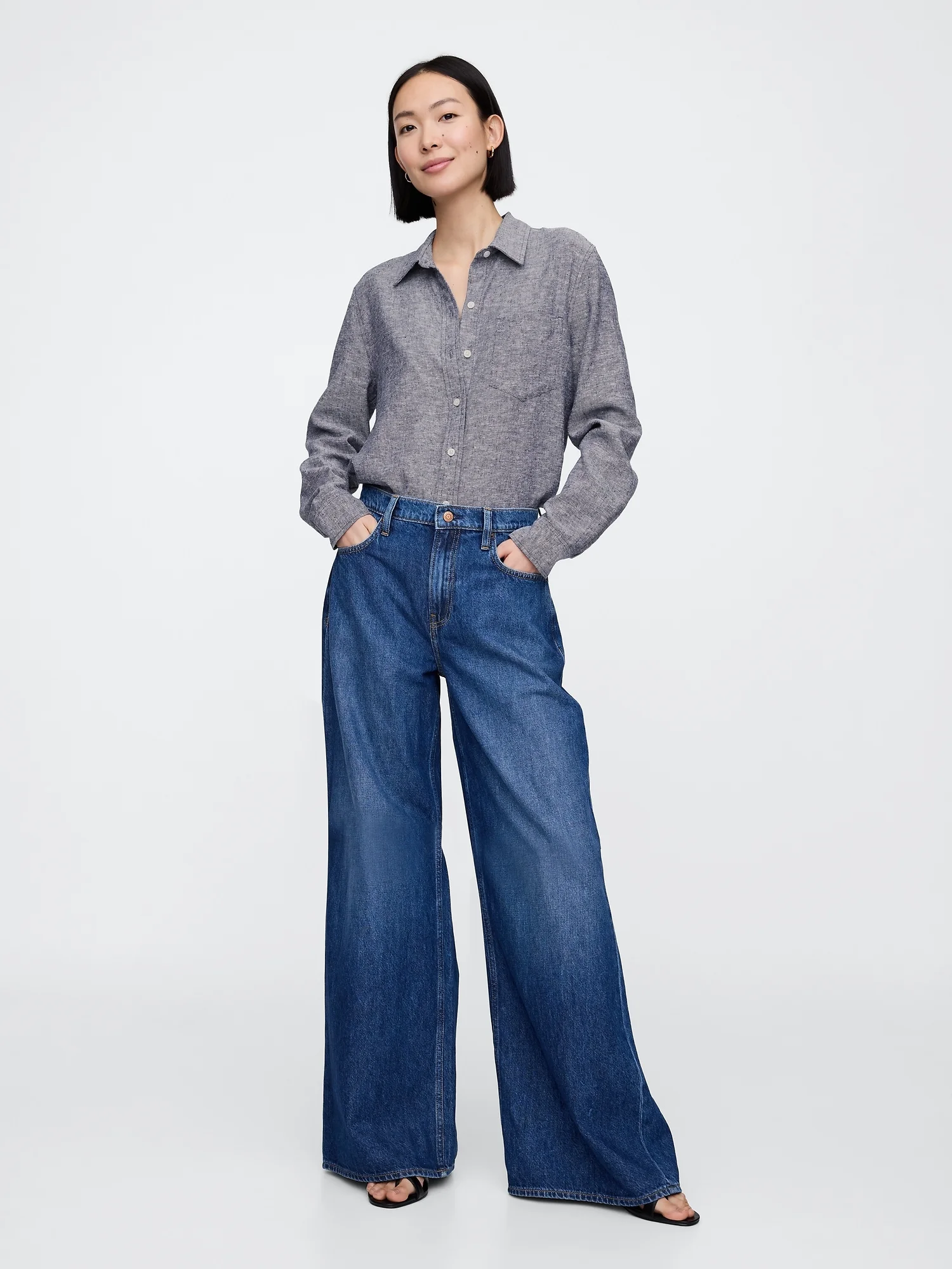 GAP Áo Sơ Mi Nữ
