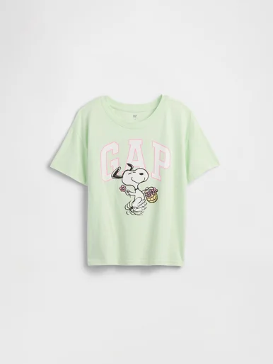 GAP Áo Thun Tay Ngắn Bé Gái - Oversized