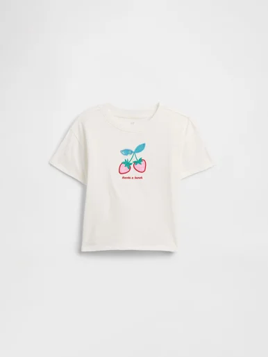 GAP Áo Thun Tay Ngắn Bé Gái - Oversized
