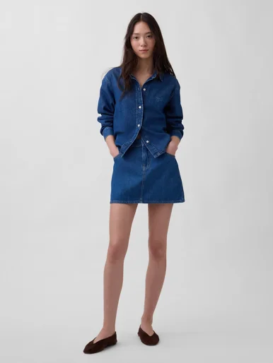 GAP Áo Sơ Mi Tay Dài Nữ
