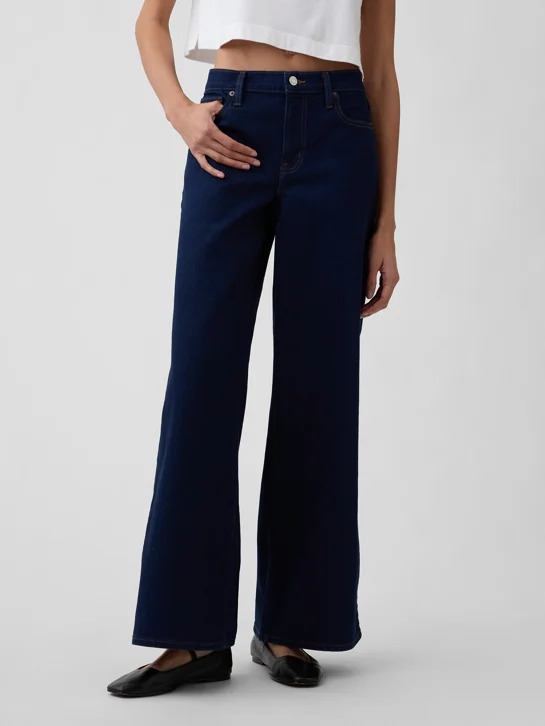 GAP Quần Jeans Dài Nữ - Wide Leg