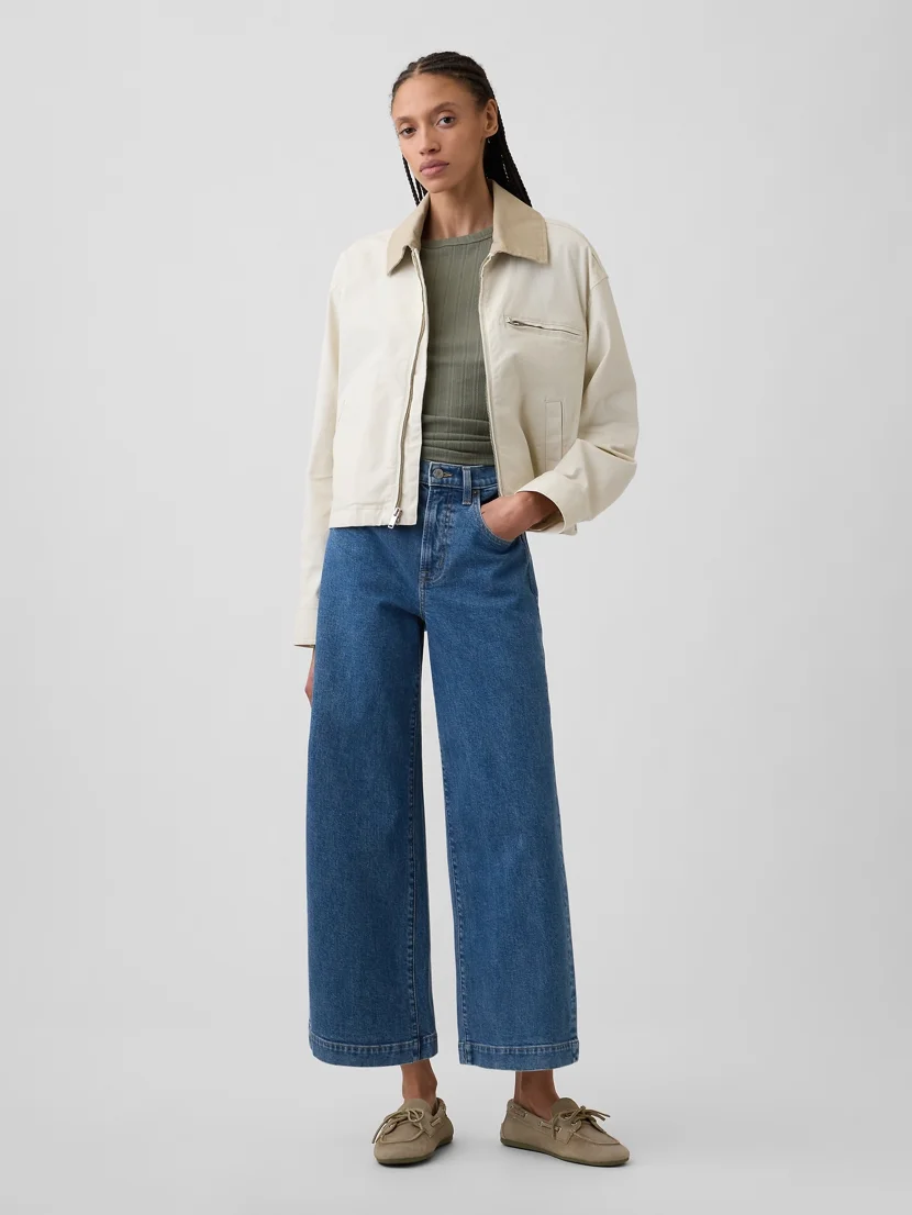 GAP Quần Jeans Nữ - Wide Leg