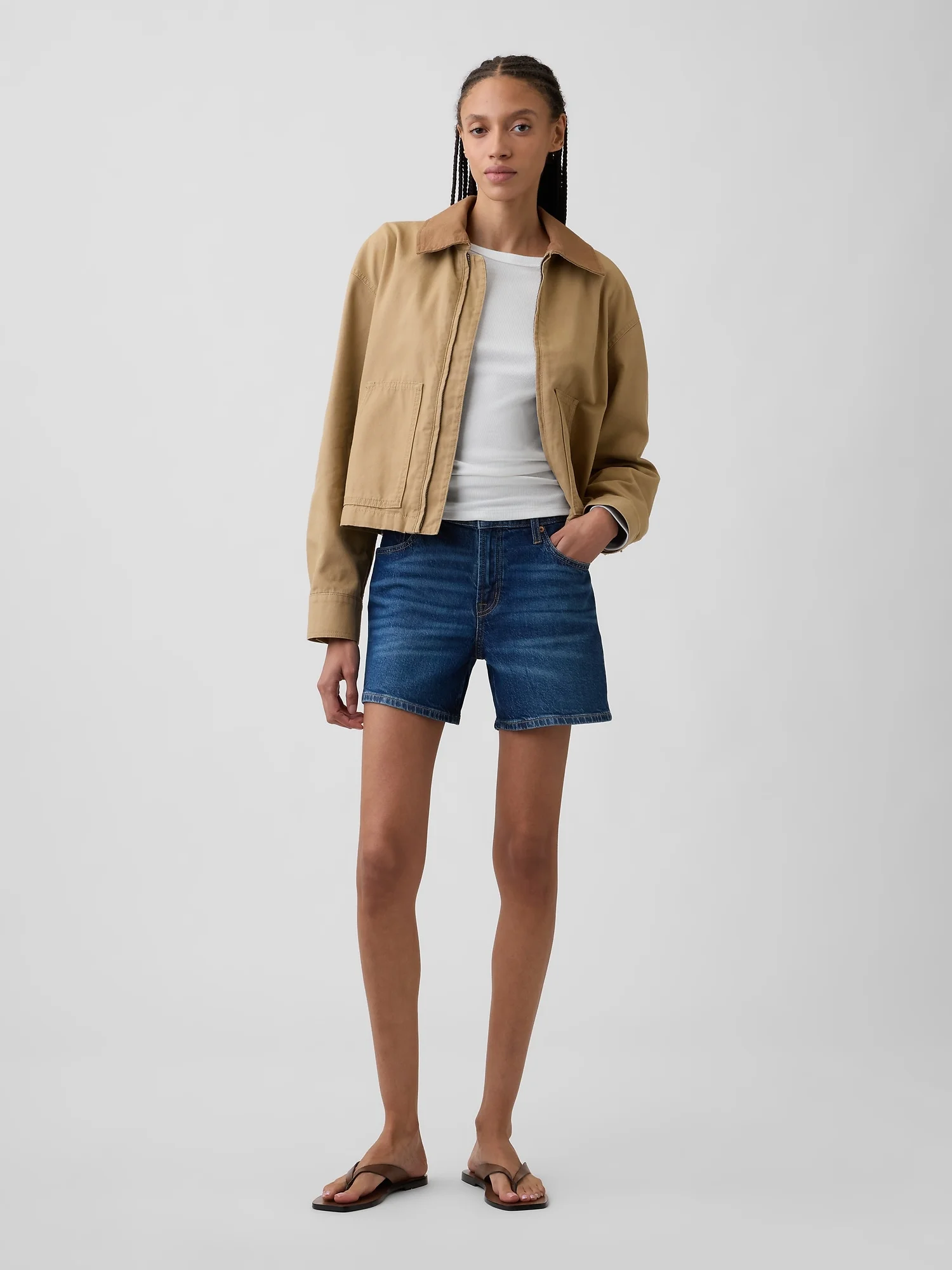 GAP Quần Short Jeans Nữ